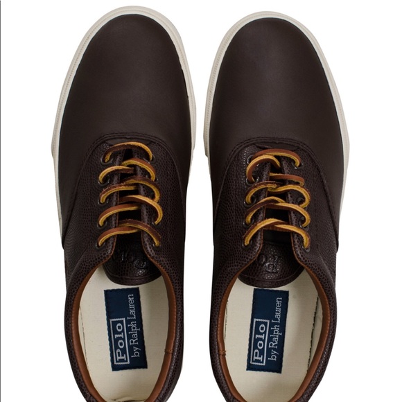 polo ralph lauren men's vaughn saddle fashion sneaker